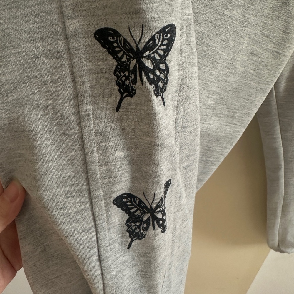 Not Rated Gray Butterfly Joggers - Picture 3 of 3